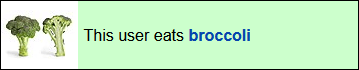 This user eats broccoli