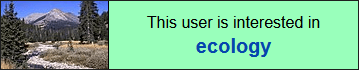 This user is interested in ecology