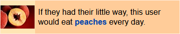 If they had their way, this user would eat peaches every day