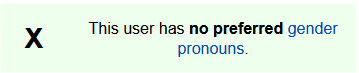 This user has no preferred gender pronouns