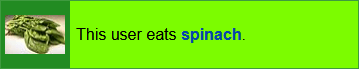 This user eats spinach